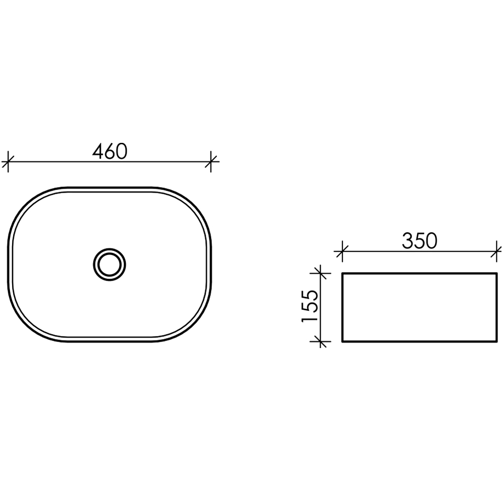 Раковина накладная Ceramica Nova Element CN6018 белая глянцевая