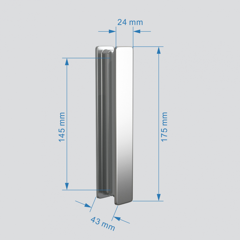 Душевой уголок ABBER Sonnenstrand 90x90см AG07090-S90 профиль хром, стекло прозрачное