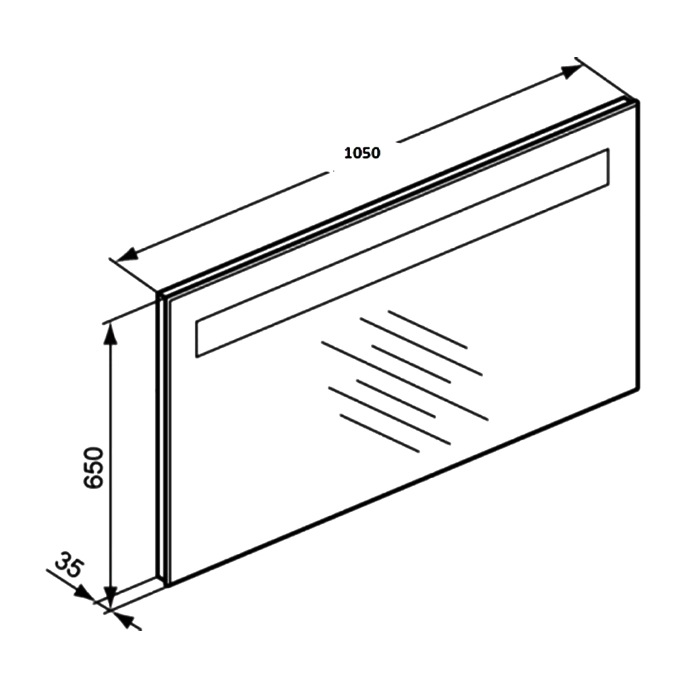 Зеркало Ideal Standard Strada 105 К2479ВН с подсветкой