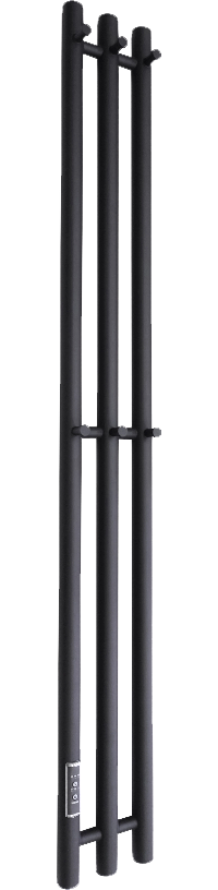 Полотенцесушитель электрический Маргроид Inaro 3 P100x12 см 2 секции, 3 вставки, черный матовый