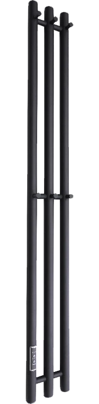 Полотенцесушитель электрический Маргроид Inaro 3 P100x12 см 2 секции, 3 вставки, черный матовый