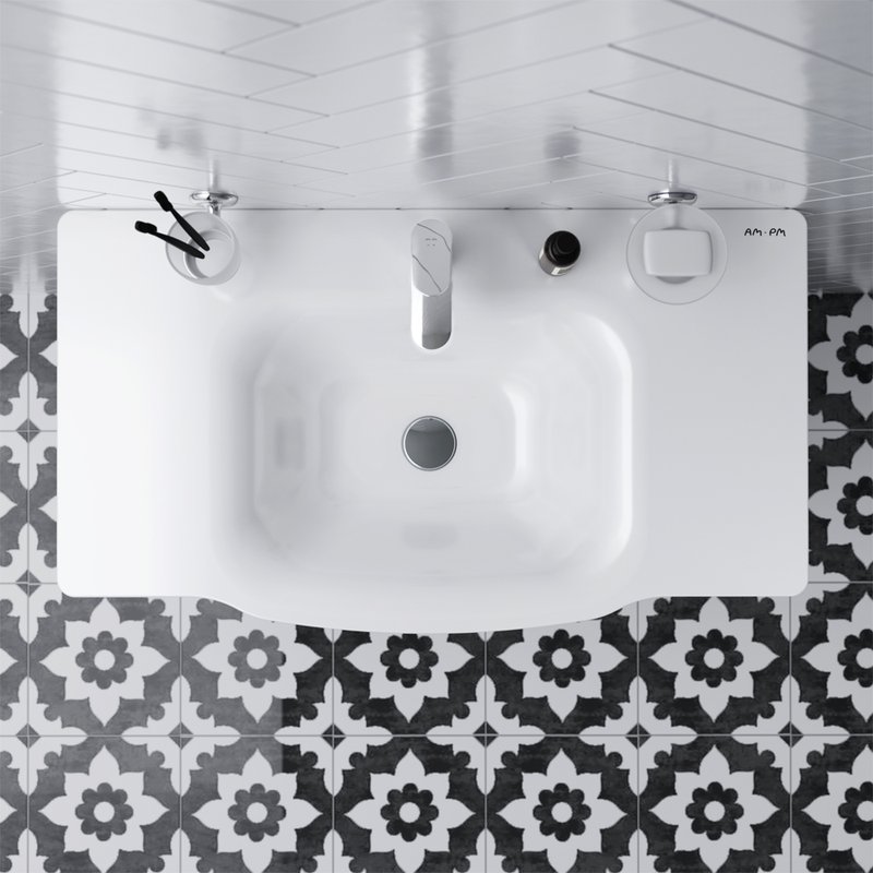 Тумба с раковиной AM.PM Like 80 белый глянец Тумба с раковиной AM.PM Like 80 белый глянец