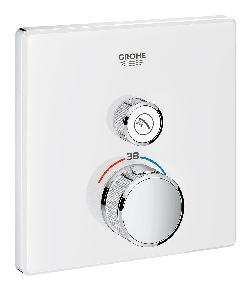 Термостатический смеситель Grohe Grohtherm SmartControl 29153LS0 для душа, хром / белый