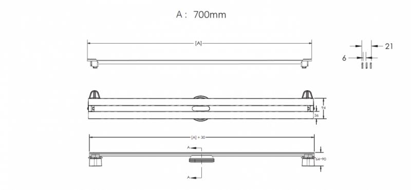 Душевой лоток Berges Super Slim 70 091153 хром