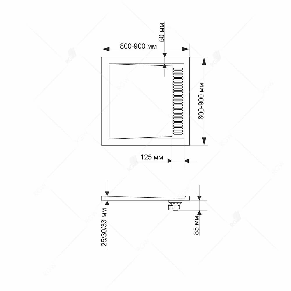 Душевой поддон RGW Stone Tray 80x80см 14202088-01 белый