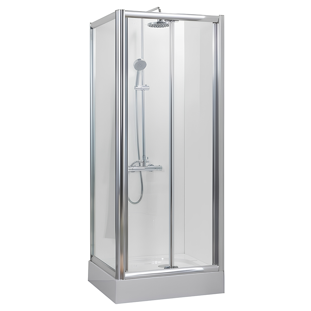 Душевой уголок Bravat Drop 90x90см BS090.2120A профиль хром, стекло прозрачное