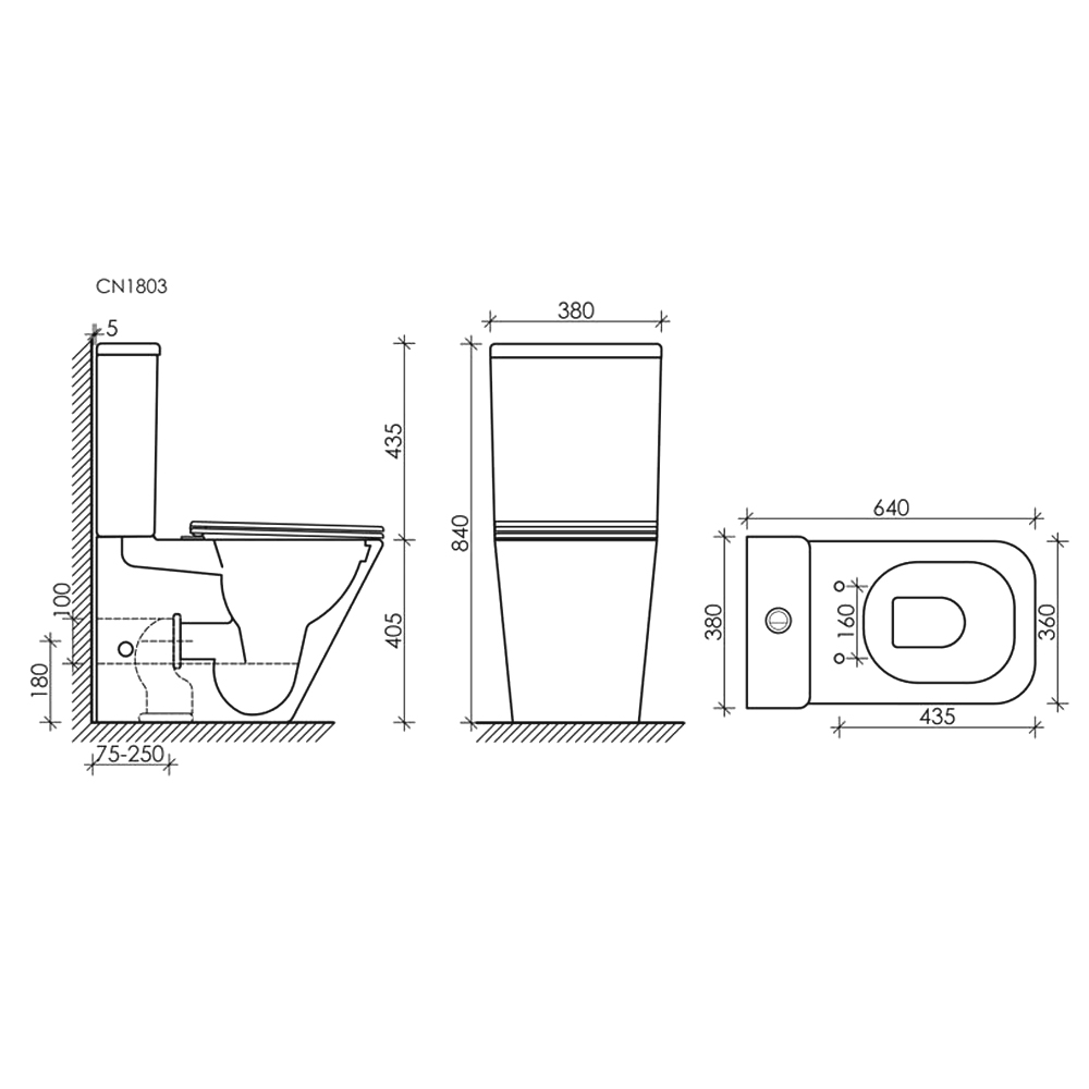 Бачок для унитаза Ceramica Nova Cubic CN1803-T