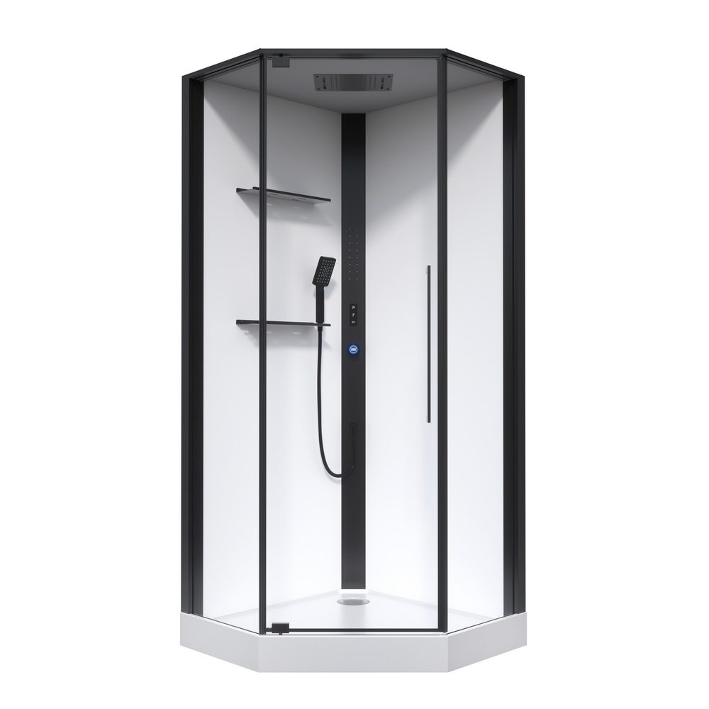 Душевая кабина Black & White Galaxy 100х100см G8036 8036000 профиль черный, стекло прозрачное