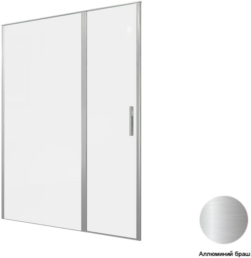 Душевая дверь в нишу Allen Brau Priority 160x200 см 3.31038.BA профиль серебро, стекло прозрачное
