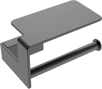 Держатель туалетной бумаги Boheme Q 10941-GM с полкой, gun metal