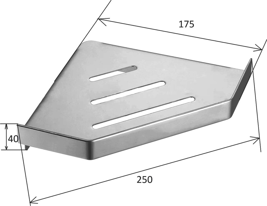 Полка Boheme New Venturo 10318-MG угловая, матовое золото