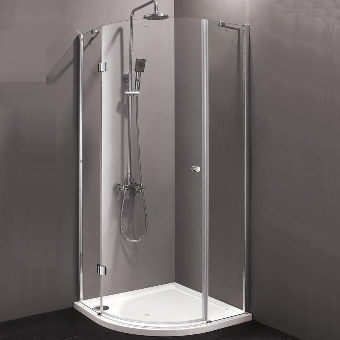 Душевой уголок Cezares Verona 90x90см VERONA-R-1-90-P-Cr-L профиль хром, стекло рифленое