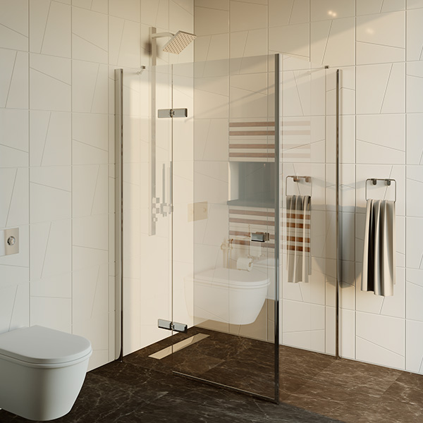 Душевое ограждение трехсегментное GuteWetter TREND RECTAN GK-863P