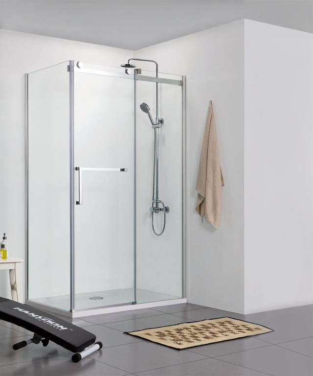 Душевой уголок Bravat Wave 120x80см BS120.3102S профиль хром, стекло прозрачное