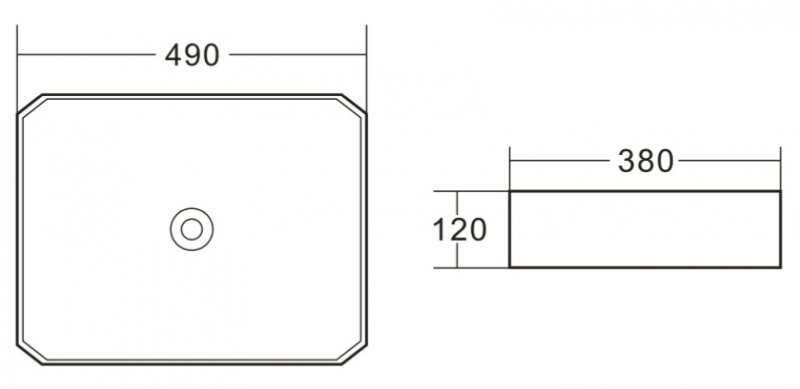 Раковина накладная BelBagno BB1386 белая