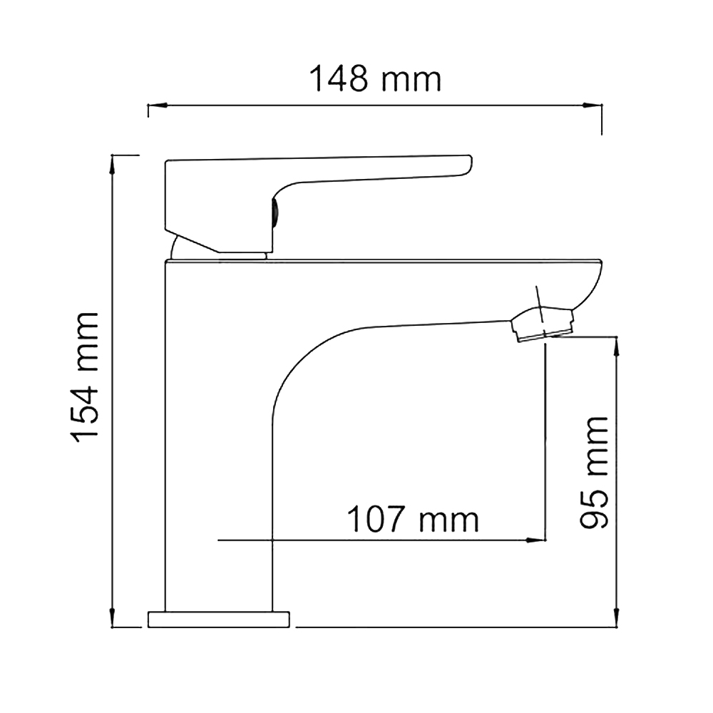 Смеситель для раковины Wasserkraft Leine 3504 хром