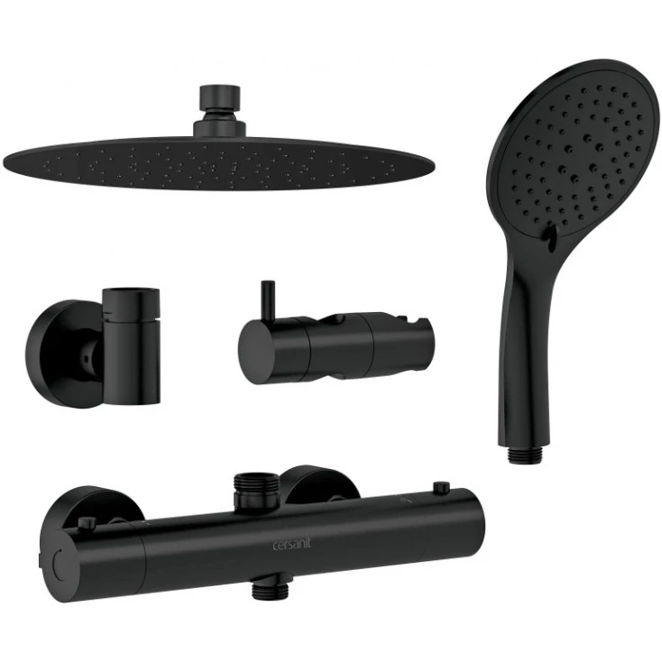Душевая стойка Cersanit Brasko Black A63112 черная матовая