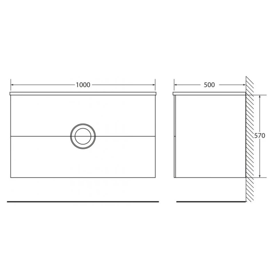 Встраиваемая раковина BelBagno Onda 100см BB1000/500-LV-MR-OND белая
