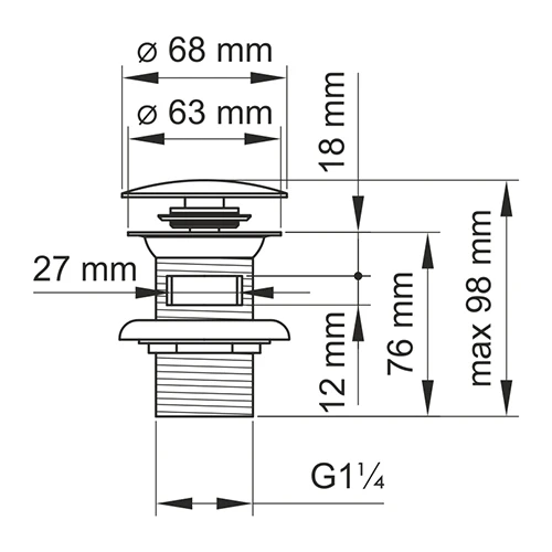 Донный клапан Wasserkraft Mindel A153