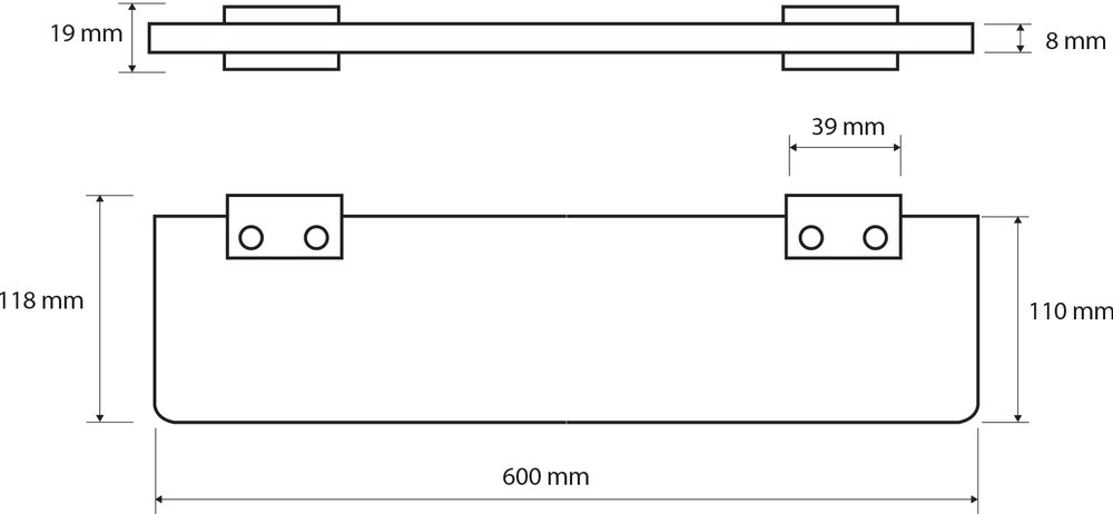 Полка Bemeta Via 135002242 хром