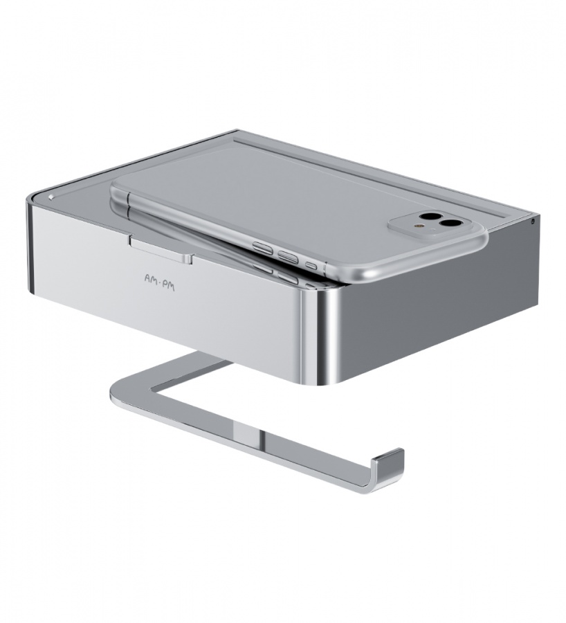 Держатель туалетной бумаги AM.PM Inspire 2.0 A50A341500 с полкой для телефона и контейнером, хром