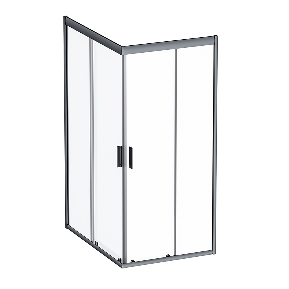 Душевой уголок AM.PM Gem 120x90см W90G-404-120290-BT профиль черный, стекло прозрачное