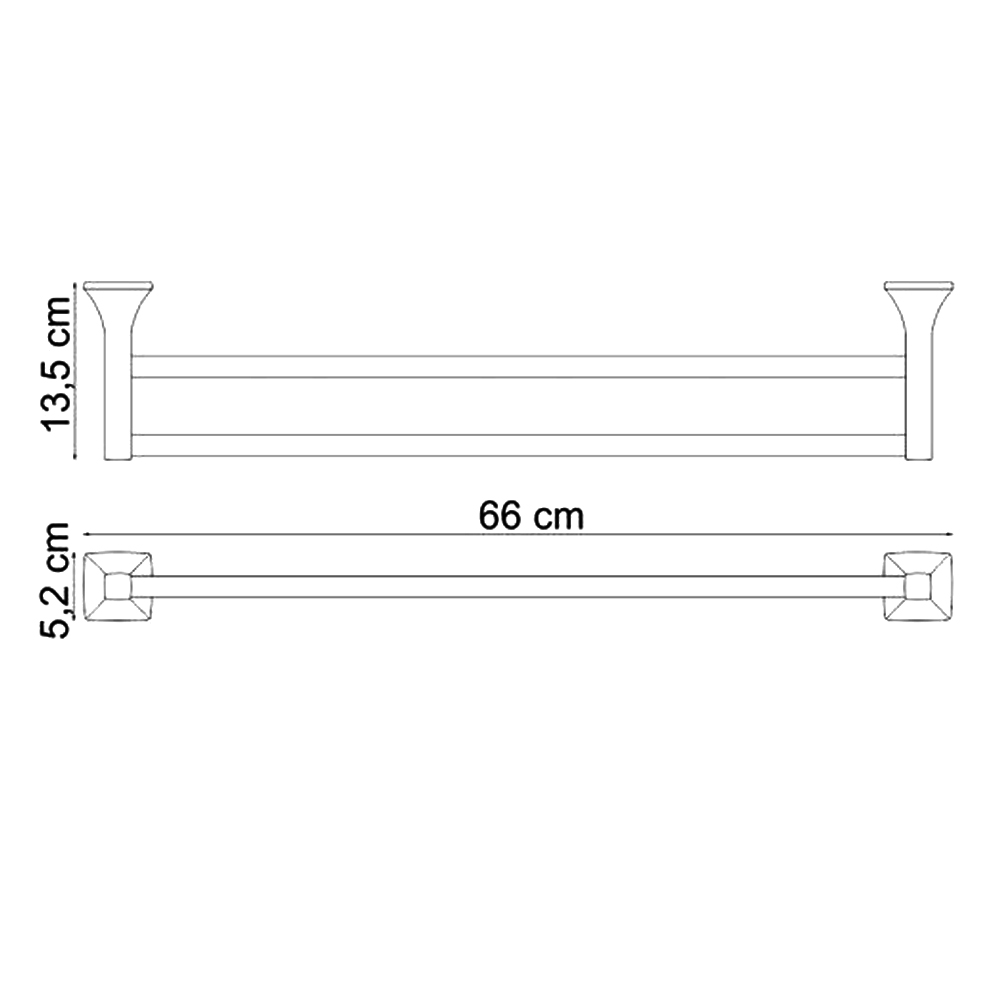 Полотенцедержатель Wasserkraft Wern K-2540 хром