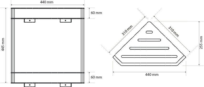 Полка Bemeta Cytro 146208202 2-ярусная, хром