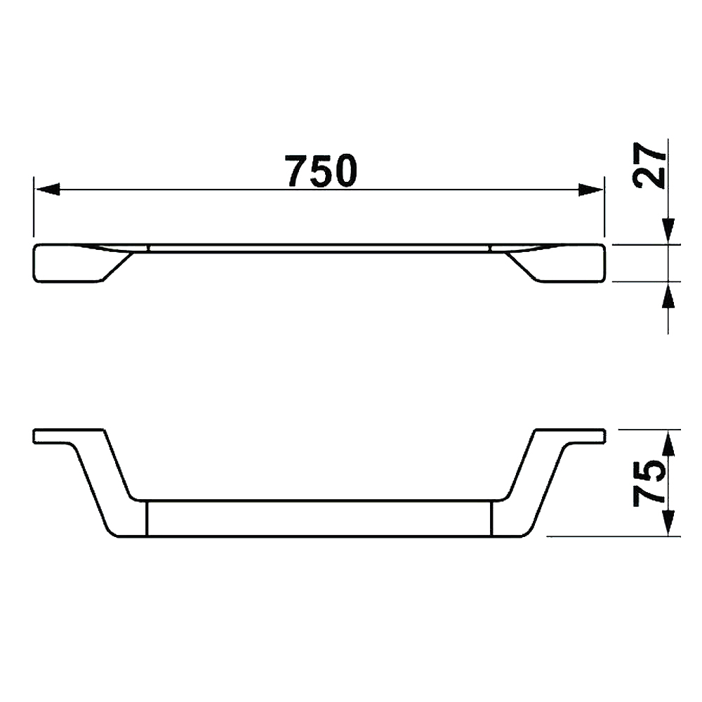 Полотенцедержатель Art&Max Gina AM-G-2736-75-Nr черный матовый