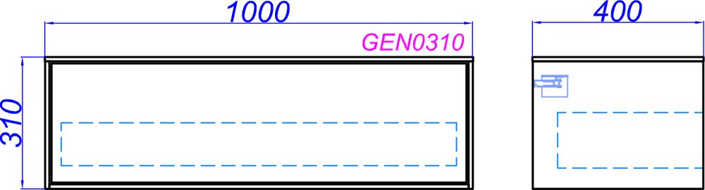 Тумба под раковину Aqwella 5 stars Genesis 100 GEN0310MG миллениум серый