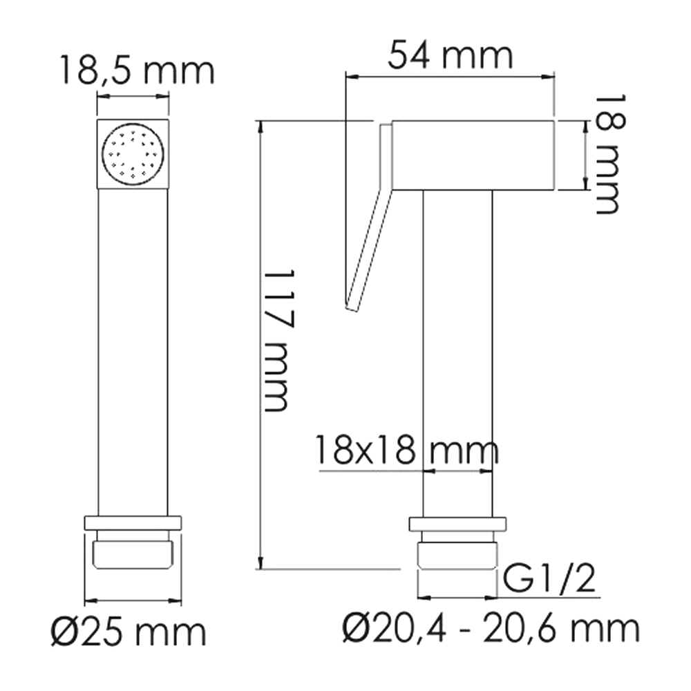 Гигиенический душ Wasserkraft A136 хром