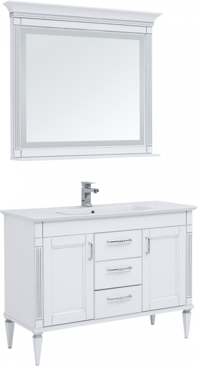 Мебель для ванной Aquanet Селена 120 белый/серебро