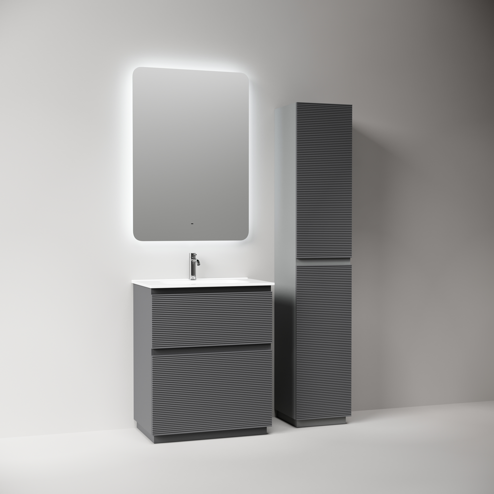 Тумба с раковиной Sancos Folk Floor 70 напольная, Grey soft