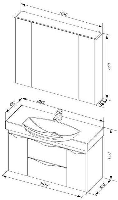 Мебель для ванной Aquanet Франка 105 белый