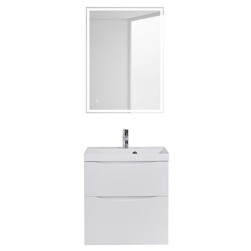 Тумба с раковиной BelBagno Marino 70 MARINO-H60-700-2C-SO-BL-P белая глянцевая