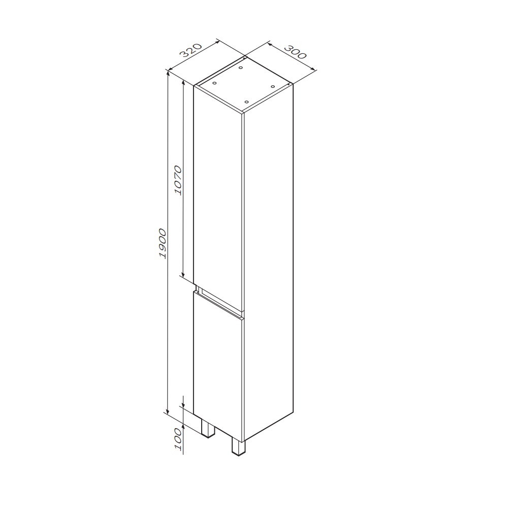 Шкаф-пенал AM.PM X-Joy 30см M85ACSR0306WG белый глянцевый