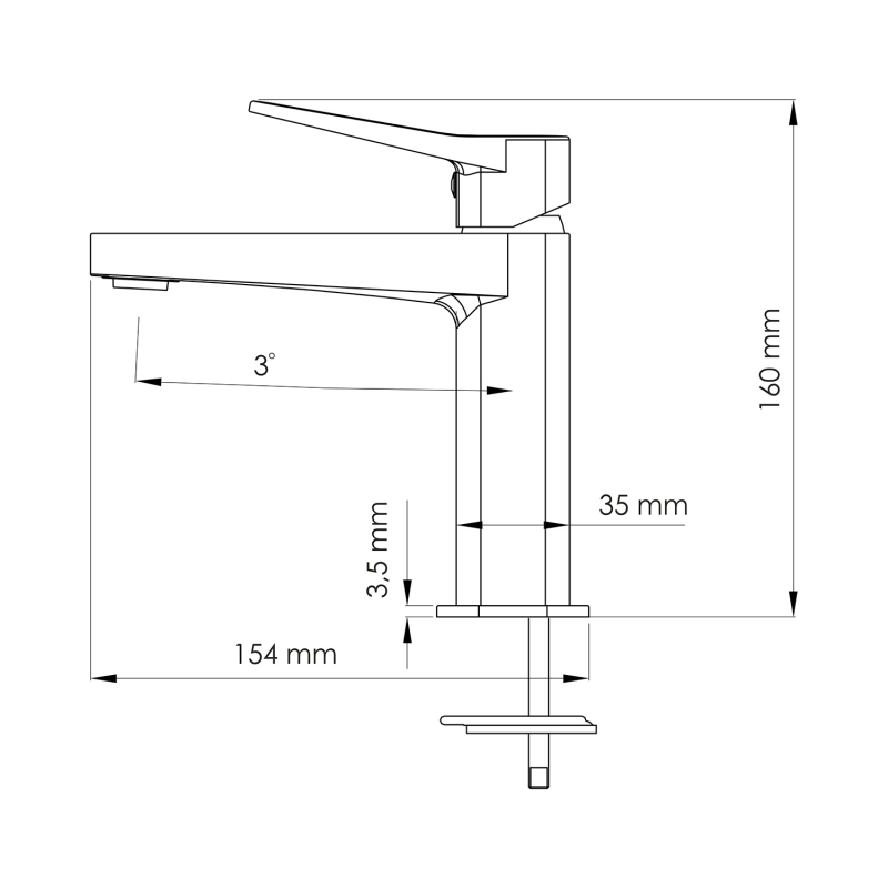 Смеситель для раковины Wasserkraft Weil 2303 белый