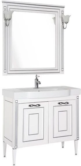 Мебель для ванной Aquanet Паола 90 белый/серебро керамика