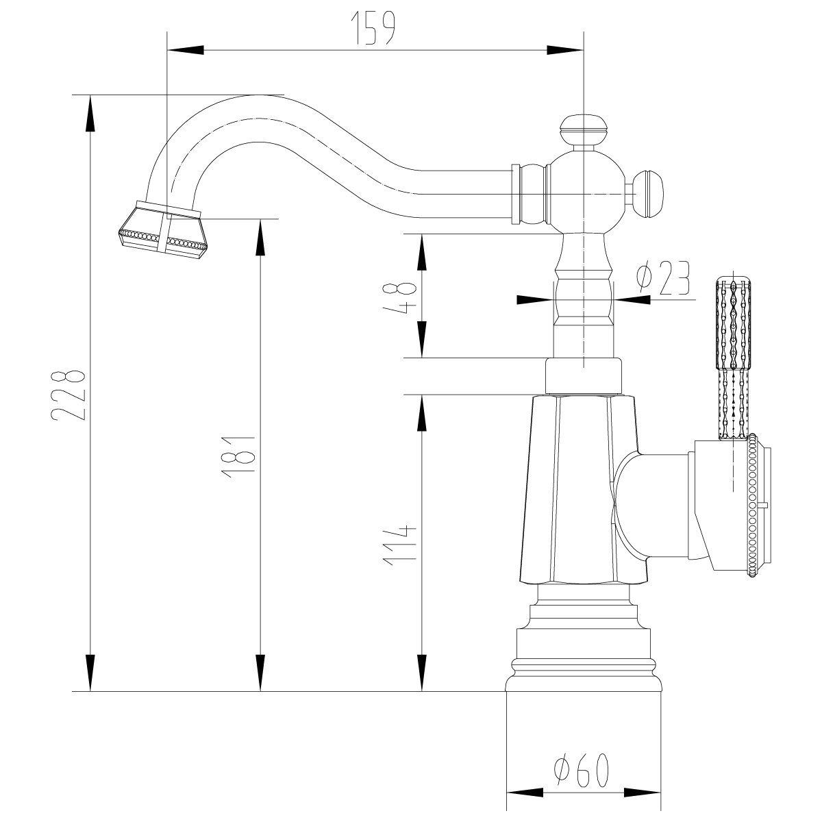 Смеситель для кухни Lemark Jasmine LM6604ORB черный