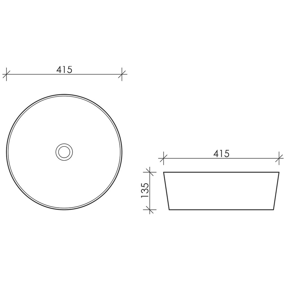 Раковина накладная Ceramica Nova Element CN6013 белая глянцевая