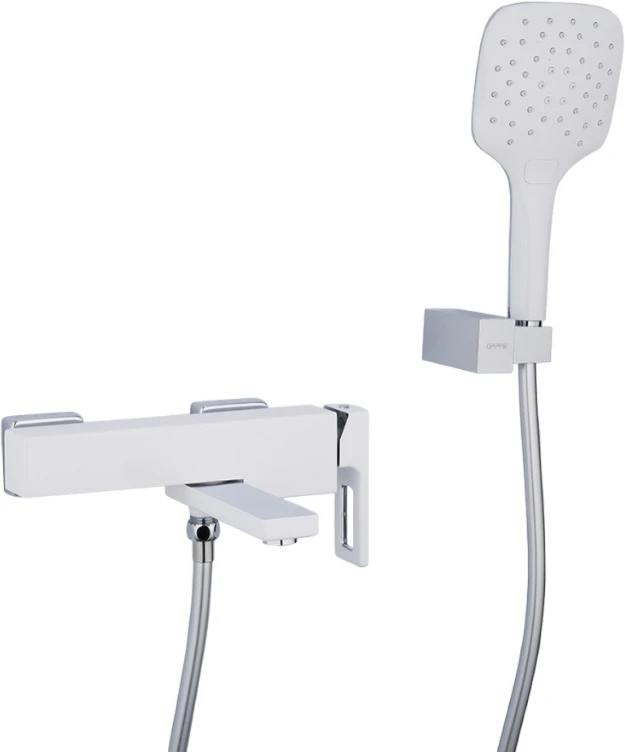 Смеситель для ванны с душем Gappo G3217-8 белый / хром