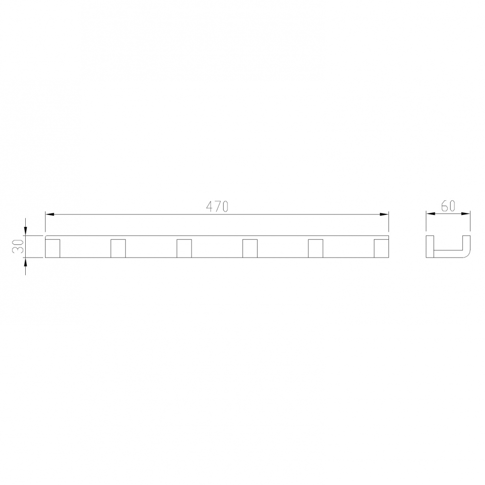 Крючок ABBER Westen AA1752B черный матовый