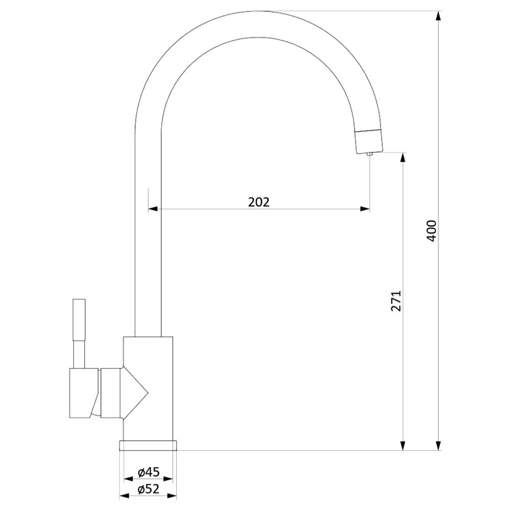 Смеситель для кухни Damixa Merkur DX710730000 никель