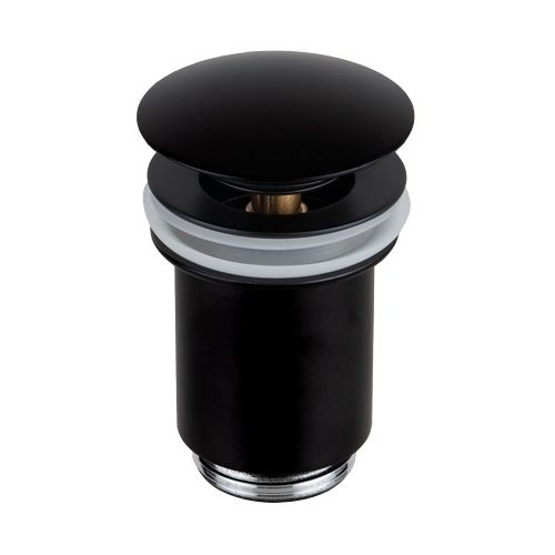 Донный клапан Remer 905CC114NO с переливом, чёрный