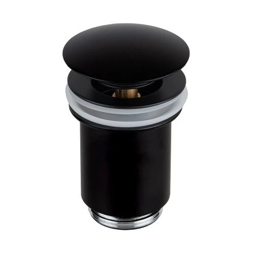 Донный клапан Remer 905CC114NO с переливом, чёрный