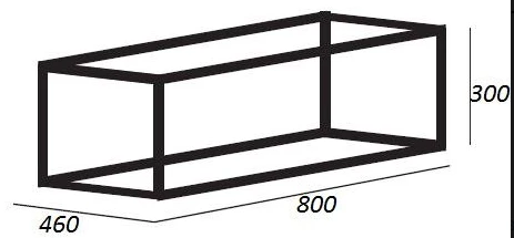 Каркас под раковину Cezares CADRO-80/46/30-1C-SO-MET-ST