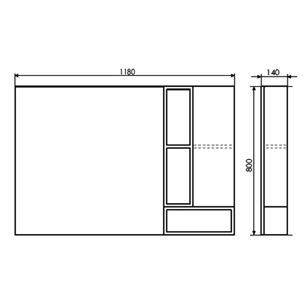 Зеркало-шкаф Comforty Прага 120 00004136262CF дуб белый