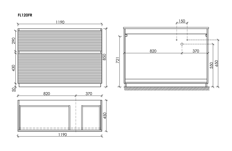 Тумба под раковину Sancos Folk Floor 120 FL120FLW левая, напольная Bianco