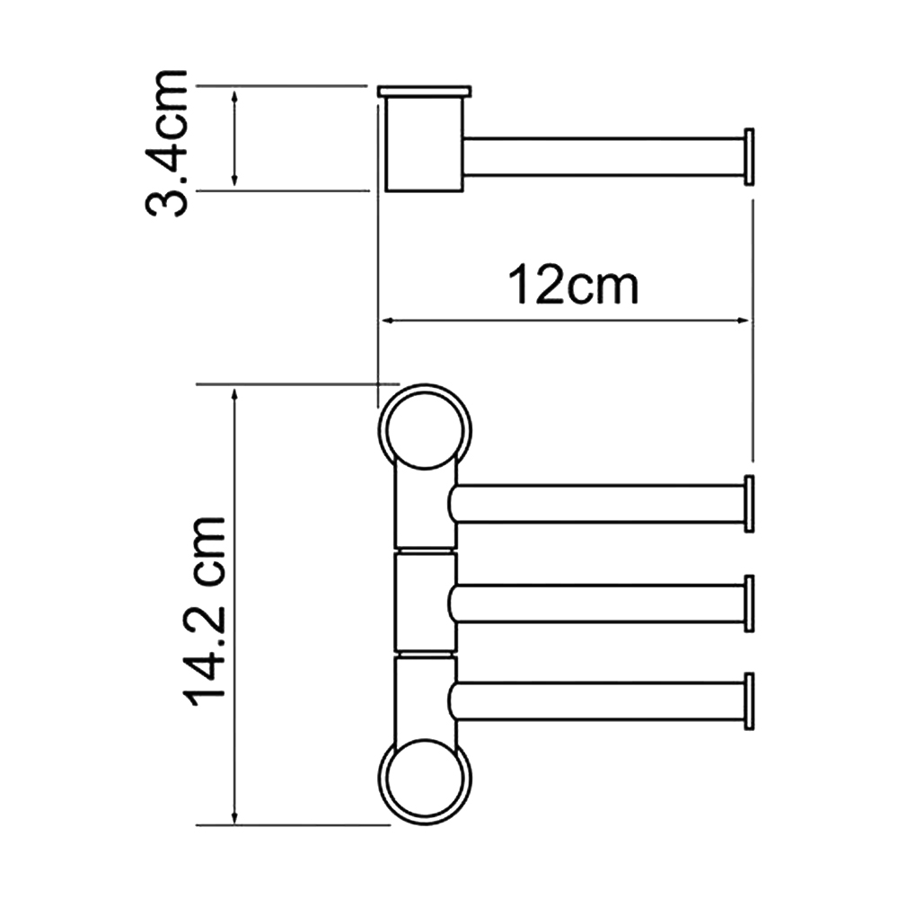 Полотенцедержатель Wasserkraft K-1053 хром