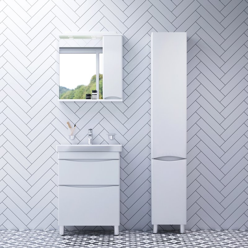 Тумба с раковиной AM.PM Like 65 напольная, белый глянец Тумба с раковиной AM.PM Like 65 напольная, белый глянец